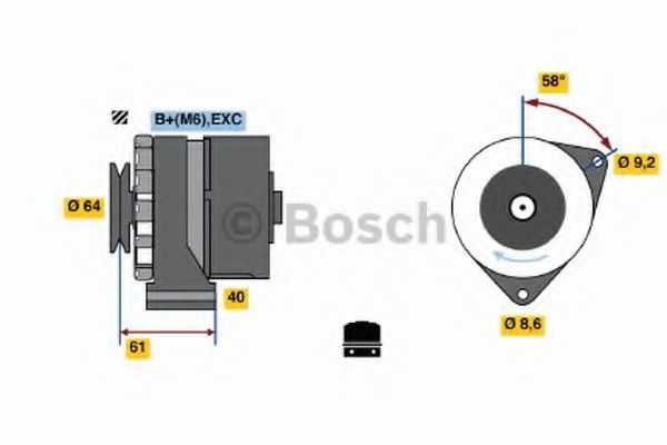 Imagine Generator / Alternator BOSCH 0 986 031 931