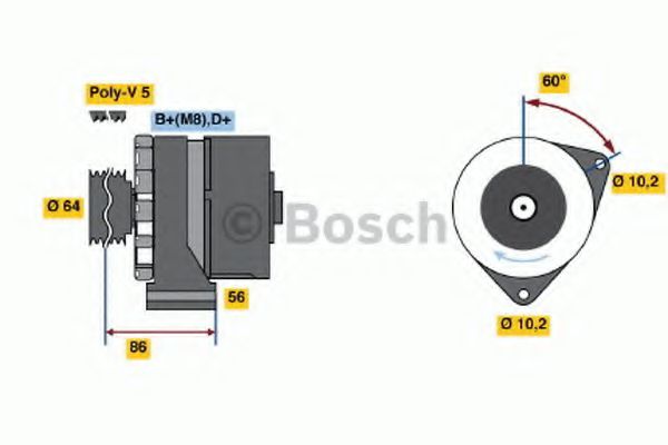 Imagine Generator / Alternator BOSCH 0 986 033 910