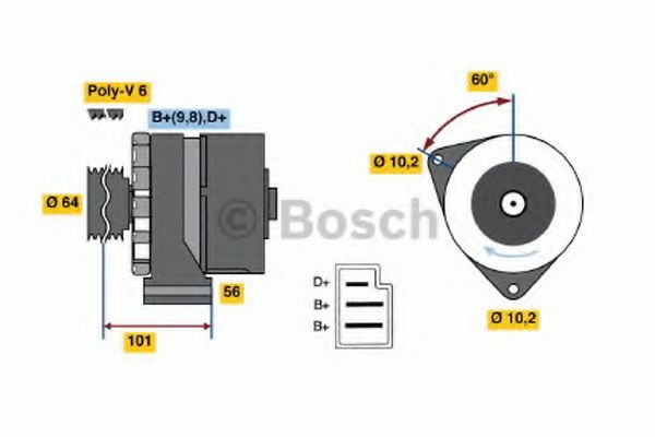 Imagine Generator / Alternator BOSCH 0 986 034 060