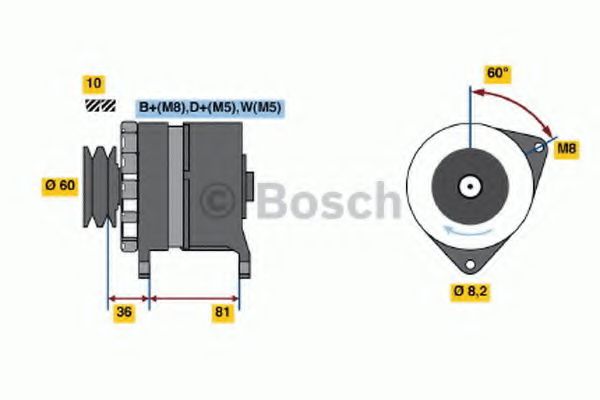 Imagine Generator / Alternator BOSCH 0 986 034 140