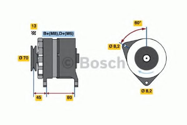 Imagine Generator / Alternator BOSCH 0 986 035 810