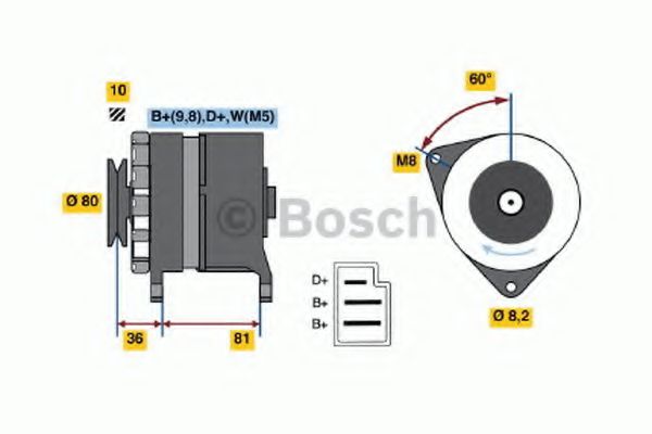 Imagine Generator / Alternator BOSCH 0 986 036 110