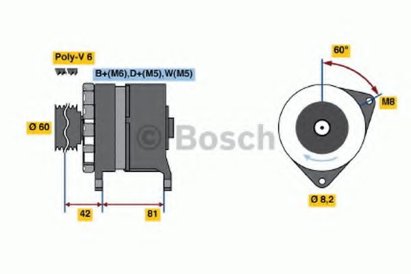 Imagine Generator / Alternator BOSCH 0 986 036 150