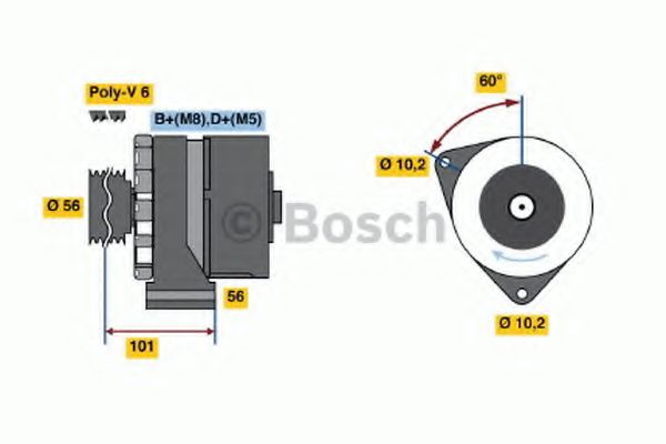 Imagine Generator / Alternator BOSCH 0 986 036 360