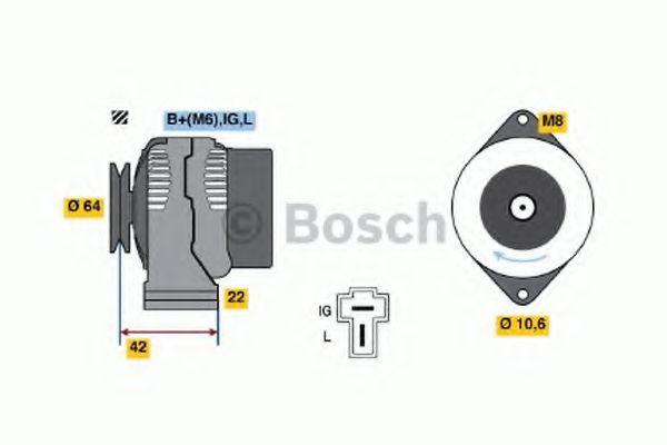 Imagine Generator / Alternator BOSCH 0 986 036 641