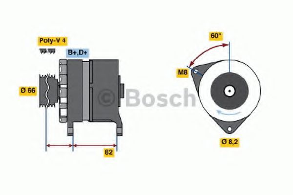 Imagine Generator / Alternator BOSCH 0 986 037 040