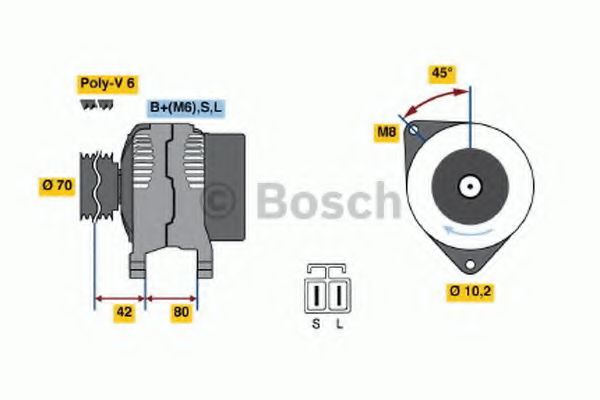 Imagine Generator / Alternator BOSCH 0 986 037 071