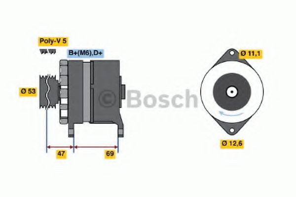 Imagine Generator / Alternator BOSCH 0 986 037 120