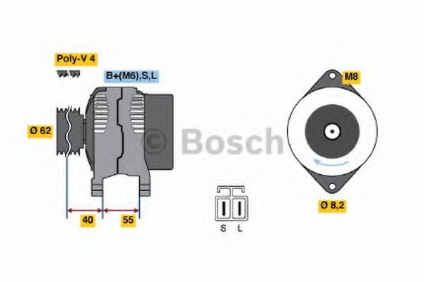 Imagine Generator / Alternator BOSCH 0 986 037 201