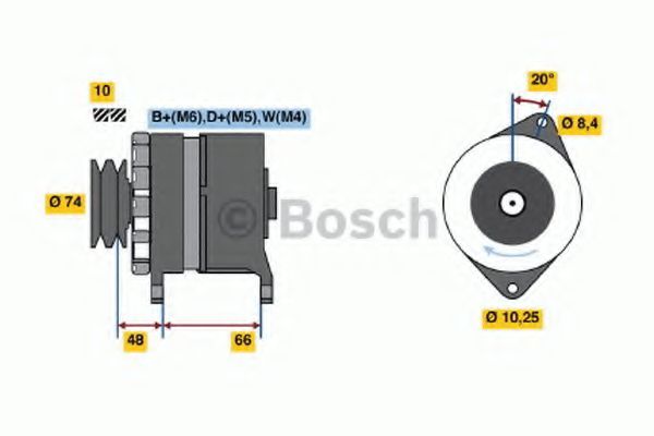 Imagine Generator / Alternator BOSCH 0 986 037 221