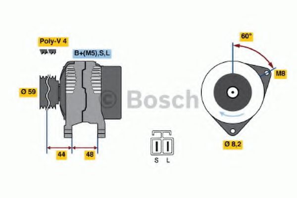 Imagine Generator / Alternator BOSCH 0 986 037 981