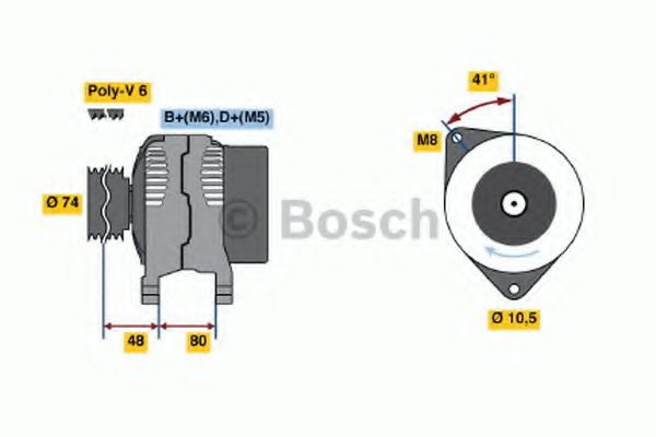 Imagine Generator / Alternator BOSCH 0 986 038 060