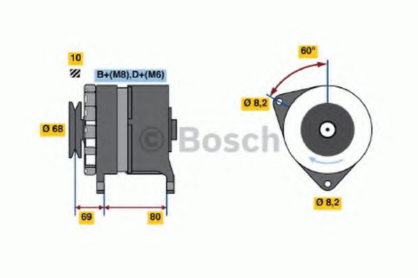 Imagine Generator / Alternator BOSCH 0 986 038 130