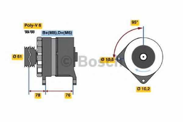 Imagine Generator / Alternator BOSCH 0 986 038 330