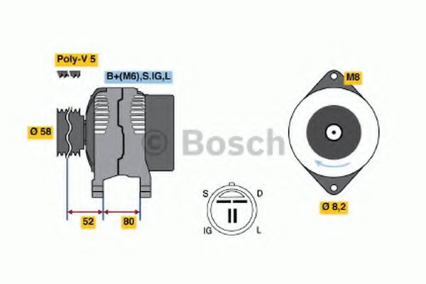 Imagine Generator / Alternator BOSCH 0 986 038 481