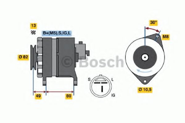 Imagine Generator / Alternator BOSCH 0 986 038 491