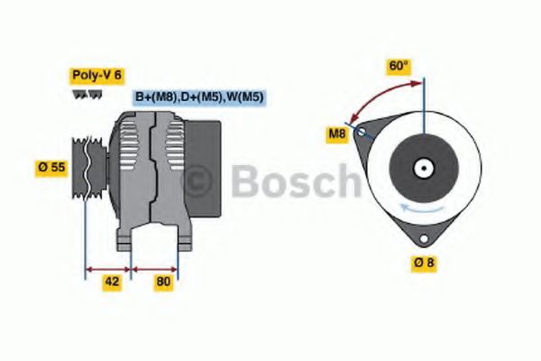 Imagine Generator / Alternator BOSCH 0 986 038 650