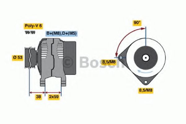 Imagine Generator / Alternator BOSCH 0 986 038 680