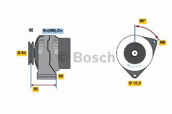 Imagine Generator / Alternator BOSCH 0 986 038 710