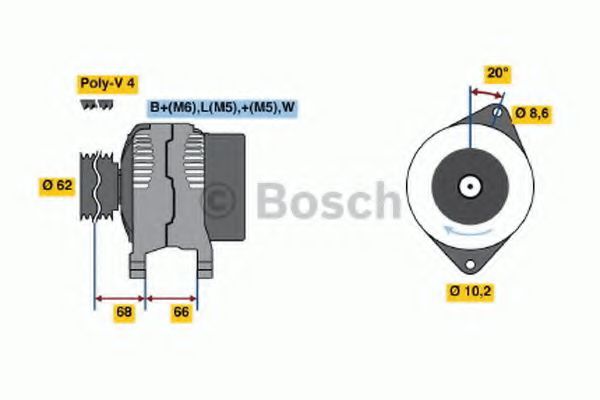 Imagine Generator / Alternator BOSCH 0 986 038 881