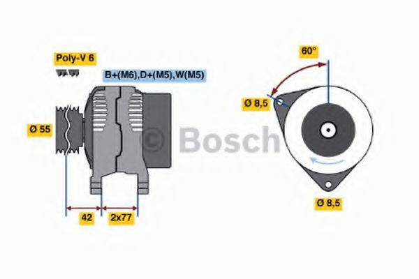 Imagine Generator / Alternator BOSCH 0 986 038 990