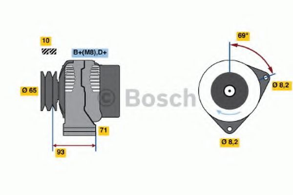 Imagine Generator / Alternator BOSCH 0 986 039 180