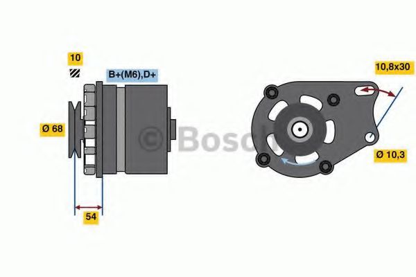 Imagine Generator / Alternator BOSCH 0 986 039 501