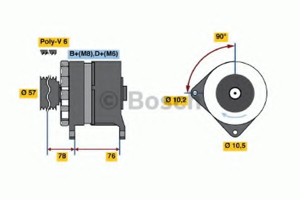 Imagine Generator / Alternator BOSCH 0 986 039 630