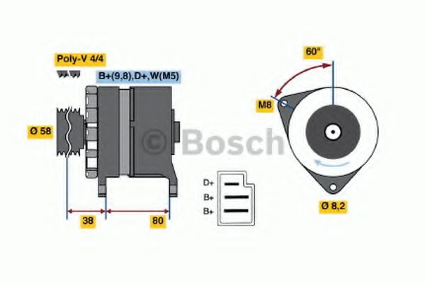 Imagine Generator / Alternator BOSCH 0 986 039 711