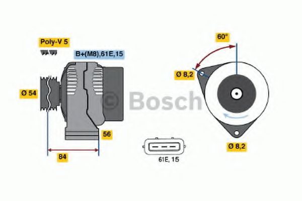 Imagine Generator / Alternator BOSCH 0 986 039 831