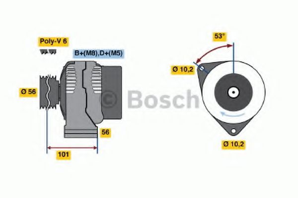 Imagine Generator / Alternator BOSCH 0 986 039 860