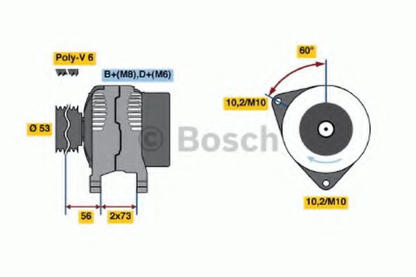 Imagine Generator / Alternator BOSCH 0 986 040 380