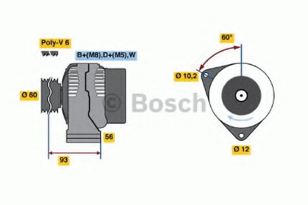 Imagine Generator / Alternator BOSCH 0 986 040 400