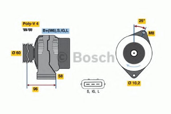 Imagine Generator / Alternator BOSCH 0 986 040 501