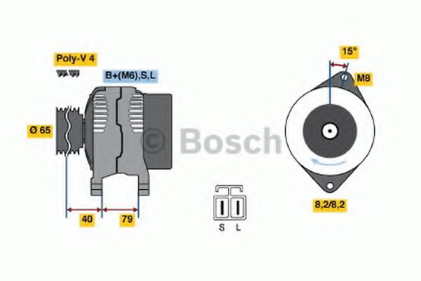 Imagine Generator / Alternator BOSCH 0 986 040 511