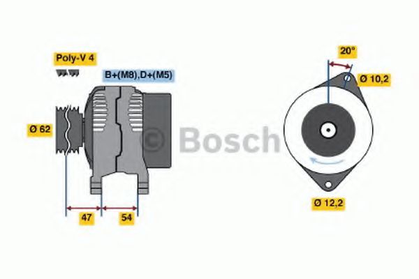 Imagine Generator / Alternator BOSCH 0 986 040 661