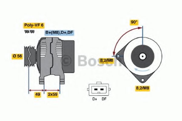 Imagine Generator / Alternator BOSCH 0 986 041 010