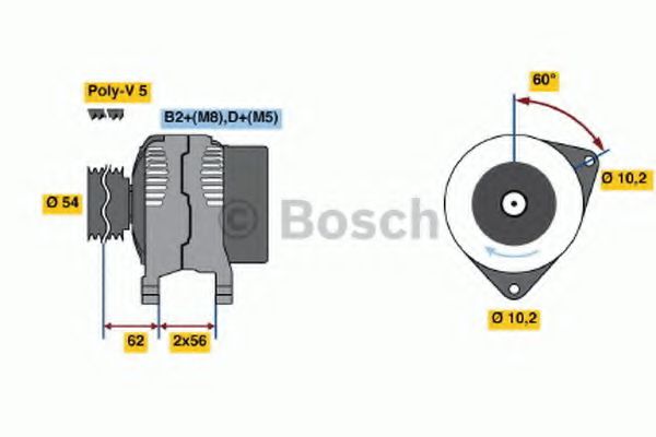 Imagine Generator / Alternator BOSCH 0 986 041 240