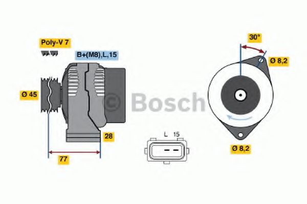 Imagine Generator / Alternator BOSCH 0 986 041 391