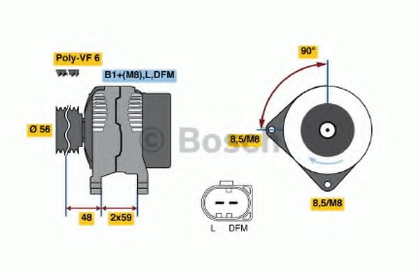 Imagine Generator / Alternator BOSCH 0 986 041 480