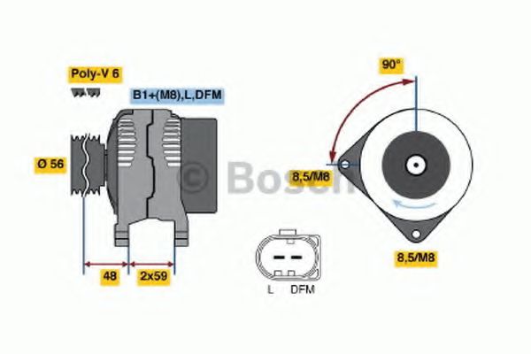 Imagine Generator / Alternator BOSCH 0 986 041 510