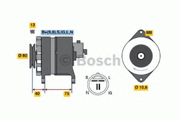 Imagine Generator / Alternator BOSCH 0 986 041 771