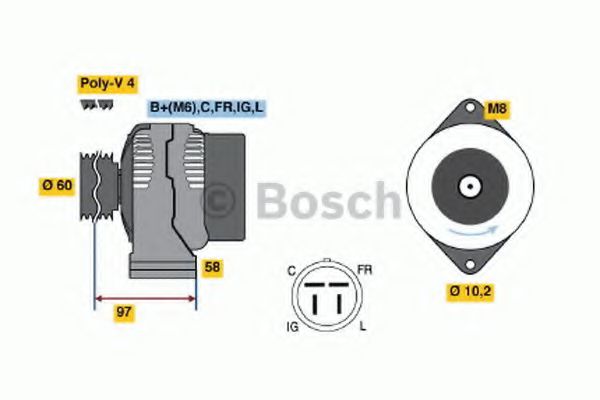 Imagine Generator / Alternator BOSCH 0 986 042 341