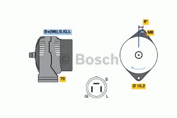 Imagine Generator / Alternator BOSCH 0 986 043 001