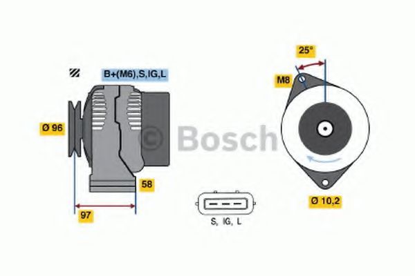 Imagine Generator / Alternator BOSCH 0 986 043 021