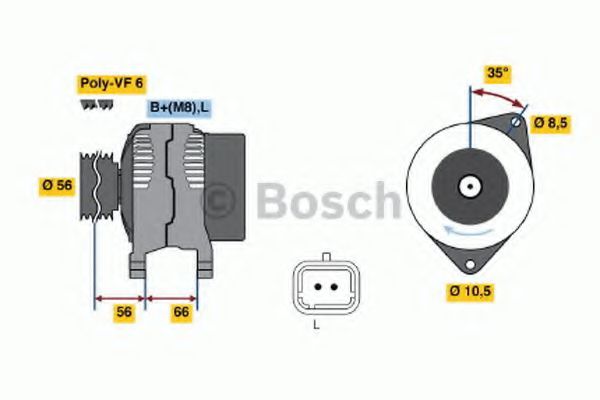 Imagine Generator / Alternator BOSCH 0 986 043 091