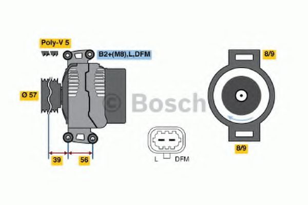 Imagine Generator / Alternator BOSCH 0 986 044 020