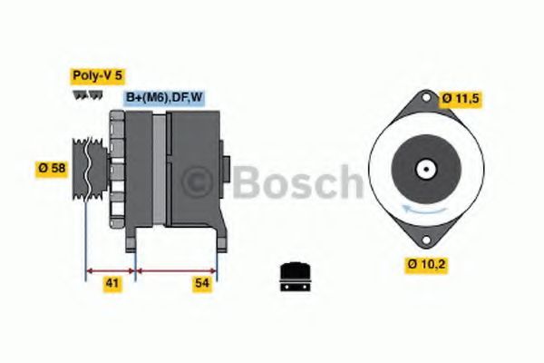 Imagine Generator / Alternator BOSCH 0 986 044 280