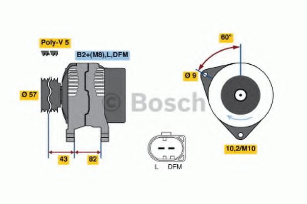 Imagine Generator / Alternator BOSCH 0 986 044 310