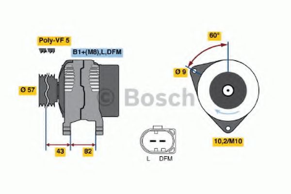 Imagine Generator / Alternator BOSCH 0 986 044 320